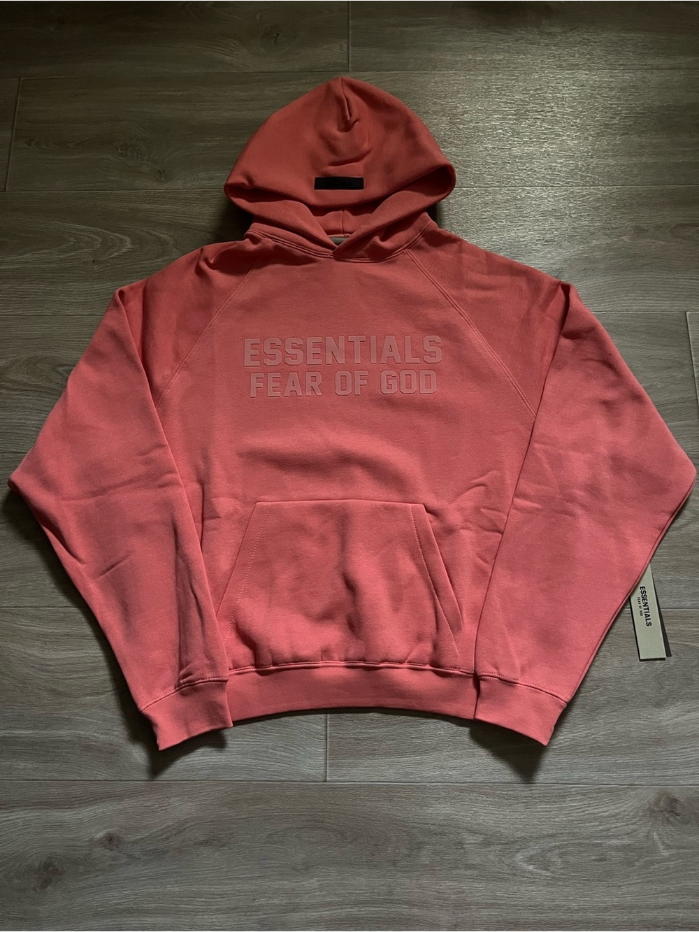 Essentials Fear Of God SS22 Coral Hoodie Pullover